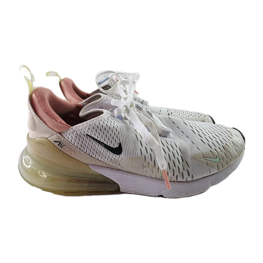 Nike Air Max 270 White Sanddrift Sneakers Shoes DQ7642 100 Men's Size 8.5 W9.5